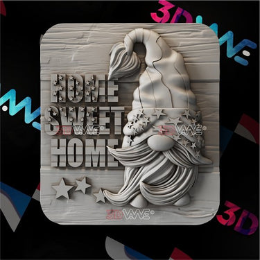 AMERICAN GNOME WELCOME SIGN 3d stl 3DWave.us